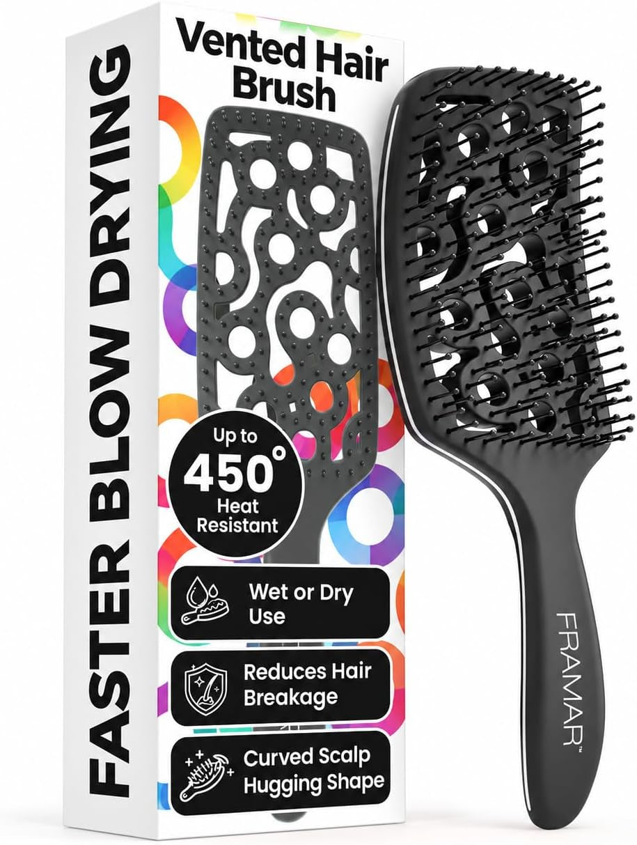 Brosse Démêlante Cheveux Bouclés Cheveux Bouclés, Démêlante, Noir
