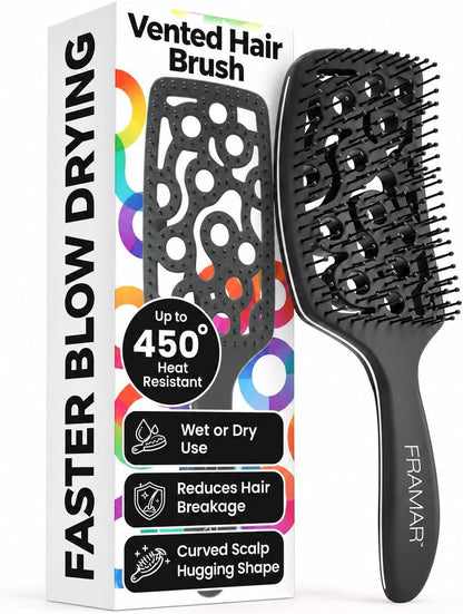 Brosse Démêlante Cheveux Bouclés Cheveux Bouclés, Démêlante, Noir