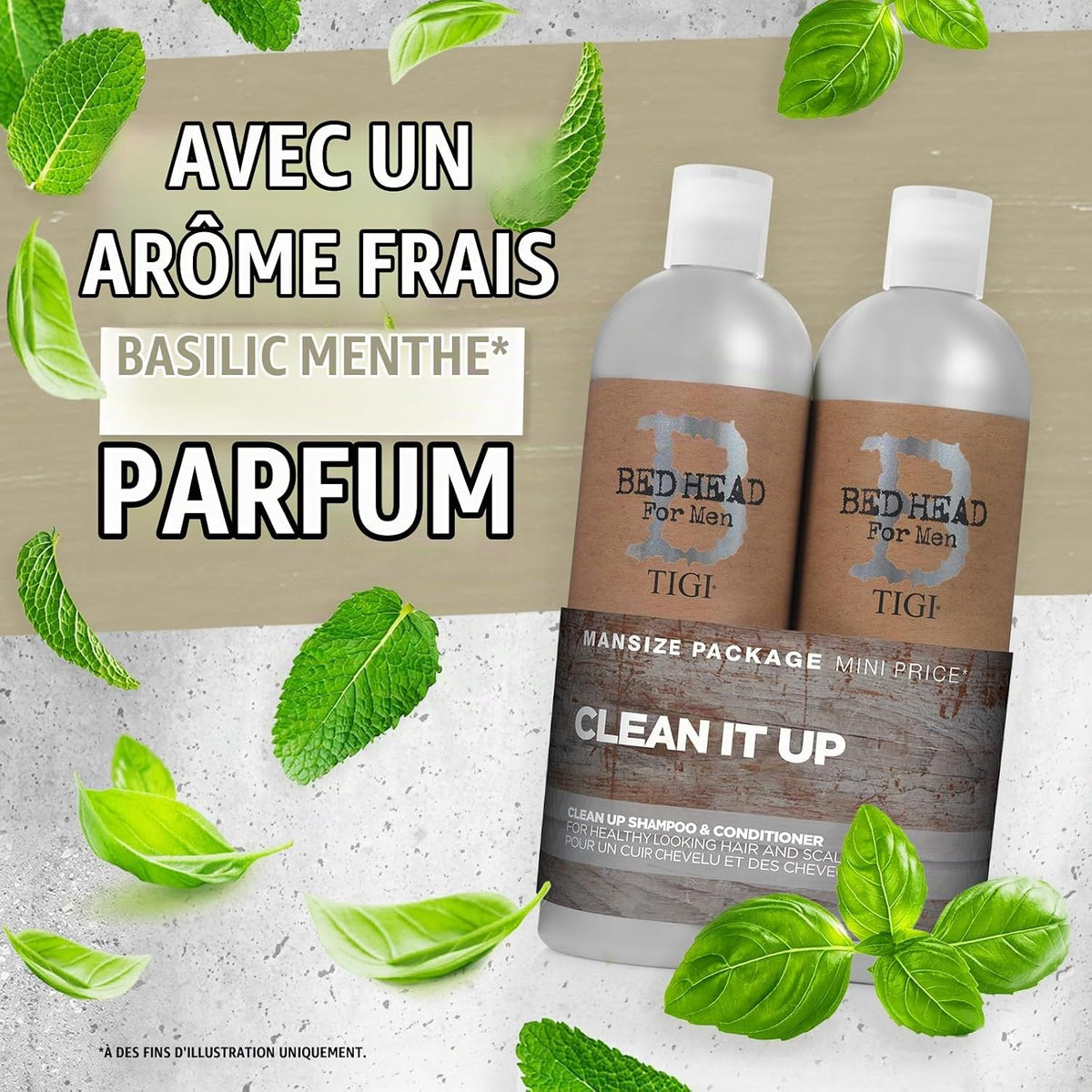 for Men by TIGI Clean up Shampoing & Après-Shampoing, 2X 750Ml